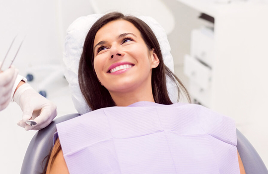 Smiling dental patient